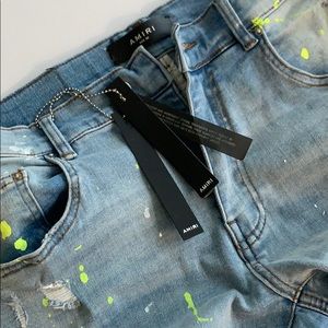 lime green amiri jeans
